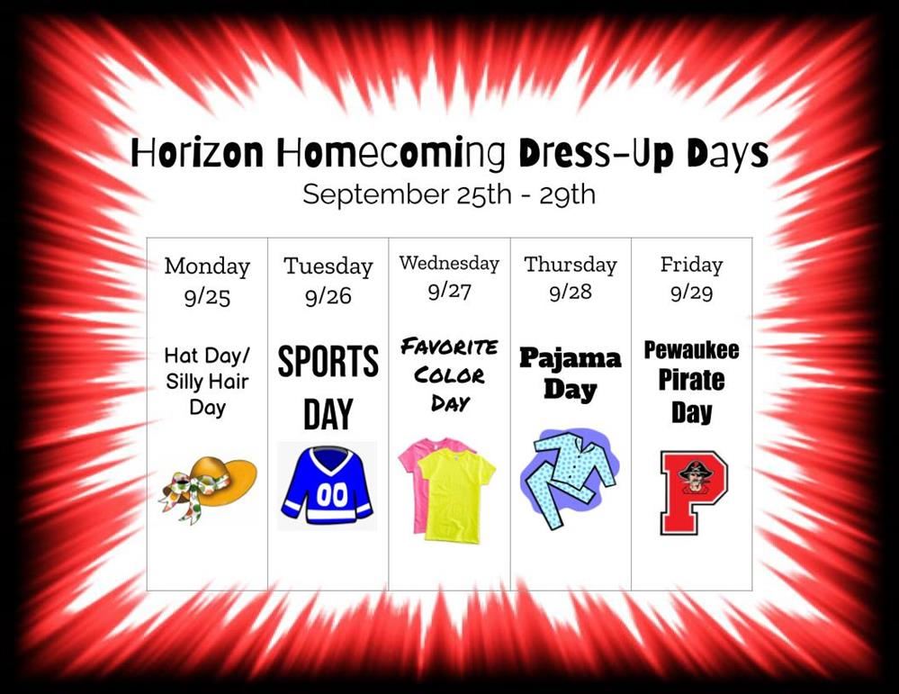  Homecoming Dress Up Days
